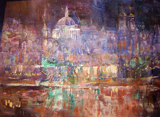 Palace Refection -  Painting by Horsell Woking Surrey Artist Sera Knight