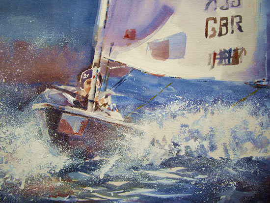 GBR Sailing - Boats Gallery of Paintings by Horsell Woking Surrrey Artist Sera Knight