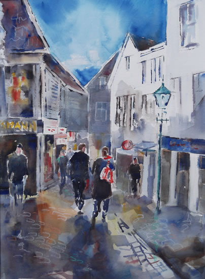 Stavanger Norway / Norge - Cities Art Gallery Street Scene