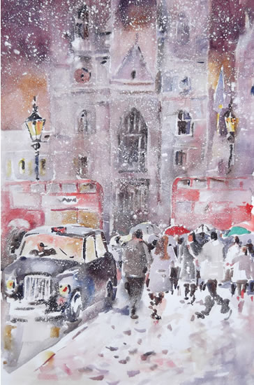 City in snow - London Art Gallery