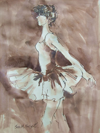 The Pose 6 - Gallery of Dancing Paintings by Woking Surrey Artist Sera Knight