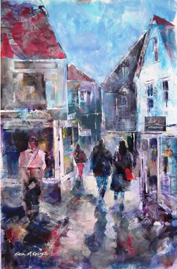 Window Shopping In Stavanger Norway / Norge - Cities Art Gallery Street Scene