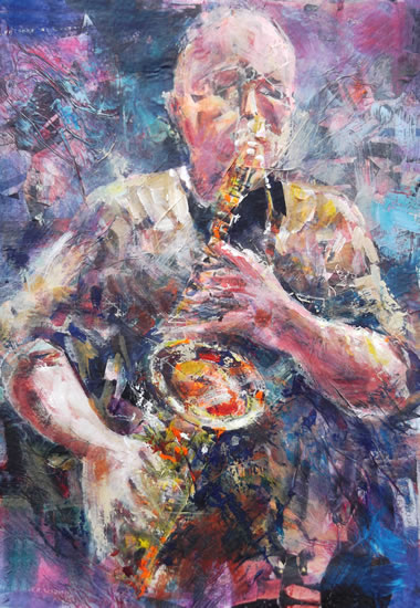 Sax Player - Music Art Gallery