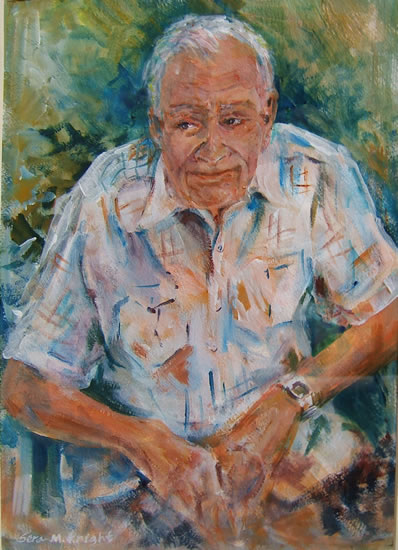 Portrait Painting Commission - Grandad