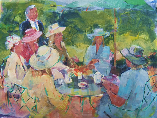 Teatime Painting by Horsell Woking Surrey Artist Sera Knight