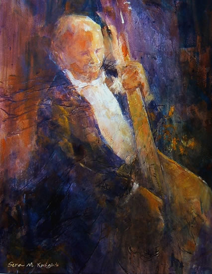 Orchestra & Classical Music paintings by Horsell Woking Surrey Artist Sera Knight - Musician