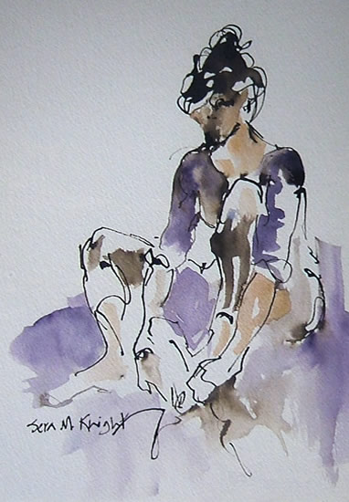 Ballet Dancer 41 - Gallery of Dance Paintings by Woking Surrey Artist Sera Knight - Ballet Shoes