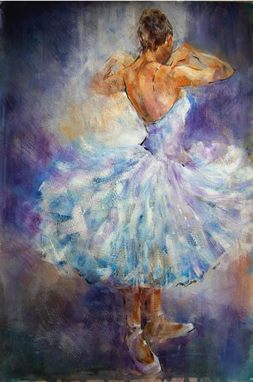 Ballet Dancer 45 - Gallery of Dance Paintings by Woking Surrey Artist Sera Knight