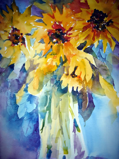 Sunflowers - Painting in Flowers Art Gallery
