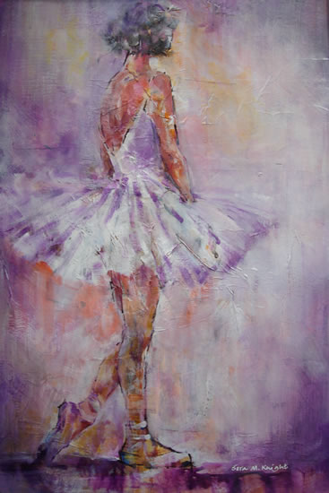 Stage Lights 2 - Ballerina - Ballet & Dancers Gallery of Paintings by Surey Artist Sera Knight - Horsell Woking England