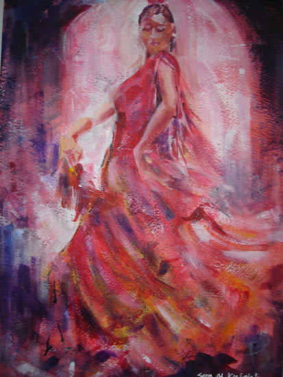 Flamenco Dancer - Dance Gallery of Art by Artist Sera Knight - Horsell Woking Surrey England