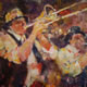 Trombones & Hats - Musicians Art Gallery - Surrey & London